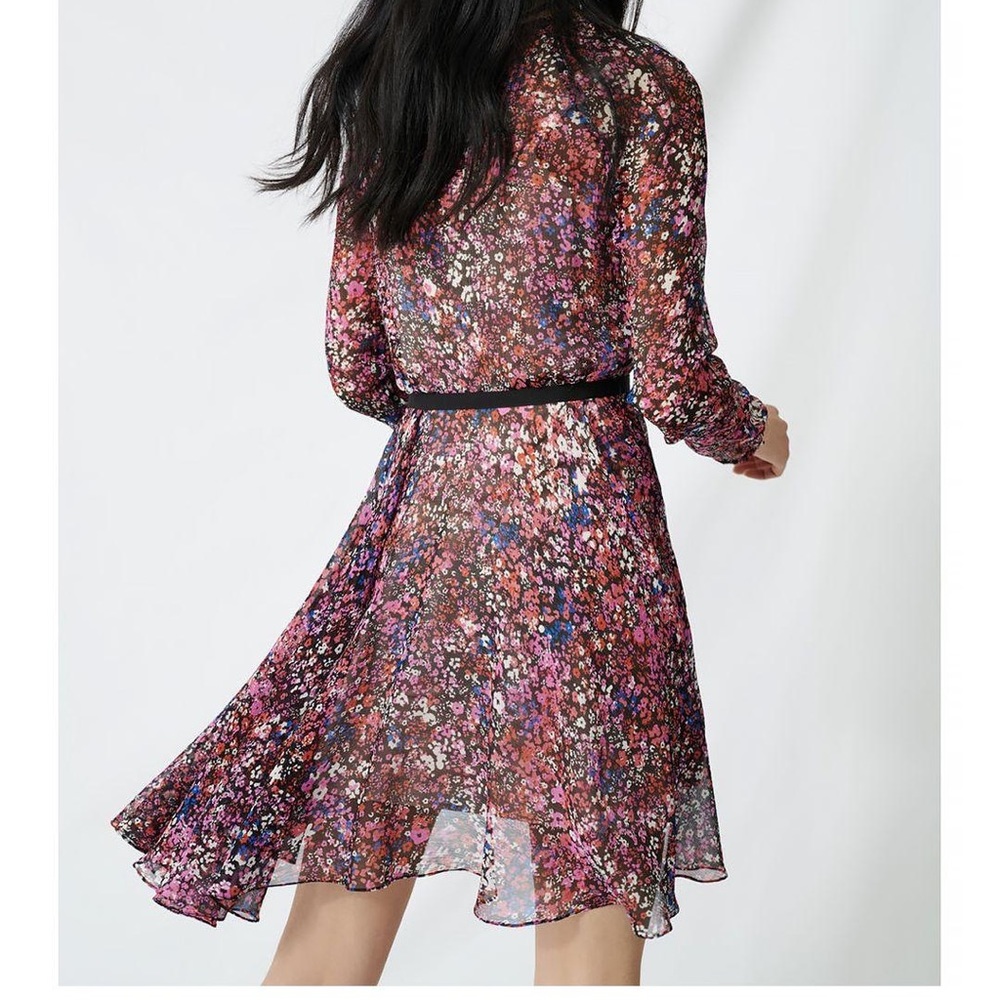 FINAL PRICE. 3-pieces. Maje Relana Silk Floral Dress. Comes with slip and belt.